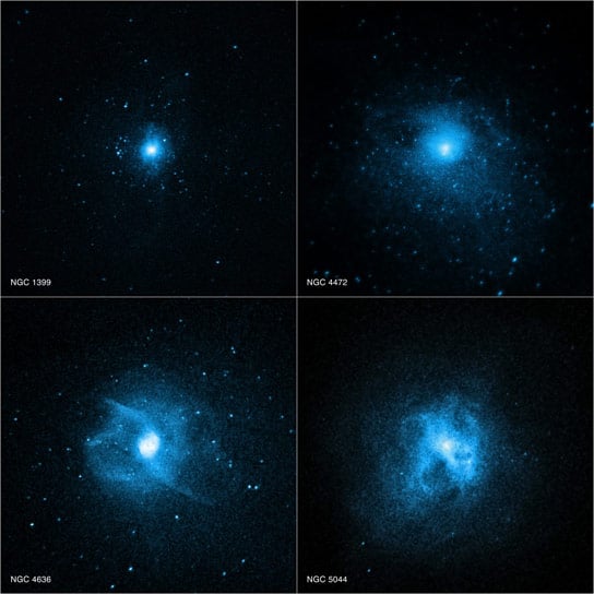 Гигантские эллиптические галактики имеют мало молодых звезд