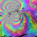 Color-enhanced UAVSAR interferogram images of Hawaii's Kilauea volcano