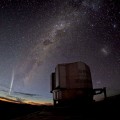 Comet Lovejoy Streaks Past Desert Telescope
