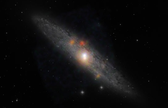 Imagem composta de Galáxia do Escultor