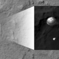 Curiosity and its parachute
