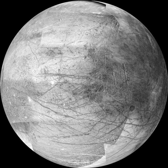 12-Frame Mosaic of Europa's Jupiter-Facing Hemisphere
