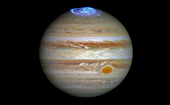 Hubble Telescope Views Vivid Auroras in Jupiter’s Atmosphere