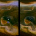 NASA's Cassini spacecraft capture lightning striking within the huge storm that encircled Saturn's northern hemisphere