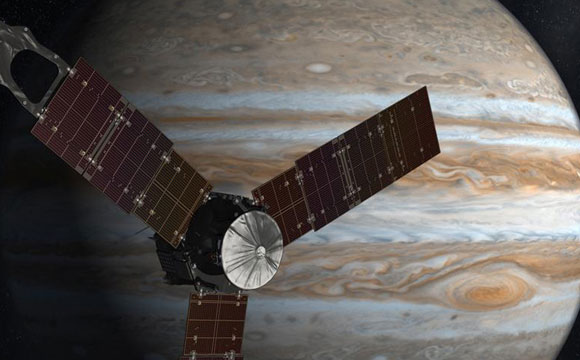 Juno Spacecraft in Orbit Around Jupiter