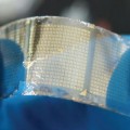 array of microcircuits made of a 10-nanometer-thick film of bismuth sulfide