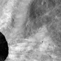 close up of part of the rim around the crater Canuleia