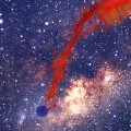 disk of gas and dust being shredded by the powerful gravitational tides of our galaxy's central black hole