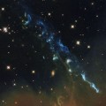 image of Herbig-Haro 110, a geyser of hot gas flowing from a newborn star