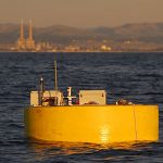 power buoy floats in Monterey Bay