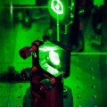 Lasers and mirrors at Quantop laboratories at the Niels Bohr Institute