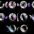 series of false-color images of Saturn's moon Titan