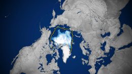 2022 Arctic Summer Sea Ice Minimum Extent Map