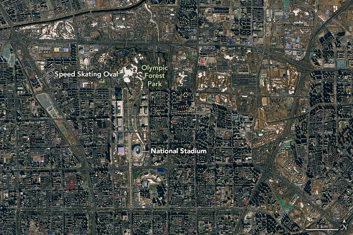 2022 Beijing Olympics Satellite View Annotated