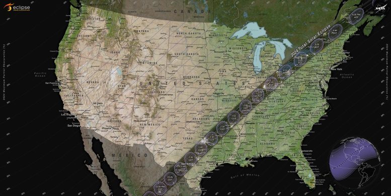 2024 Total Solar Eclipse Path United States