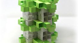 3D Kirigami Building Blocks Reconfigurable Metamaterial Structures