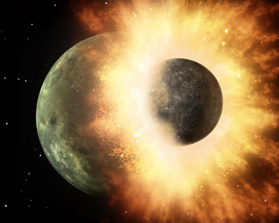 A Crucial Difference in the Fingerprints of Earth and the Moon