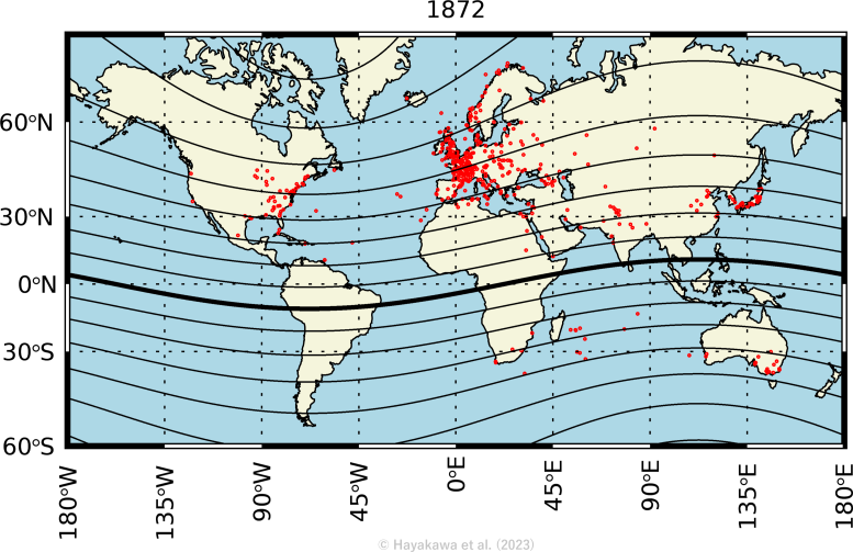 A Geographical Summary of the Auroral Visibility on 4 February 1872