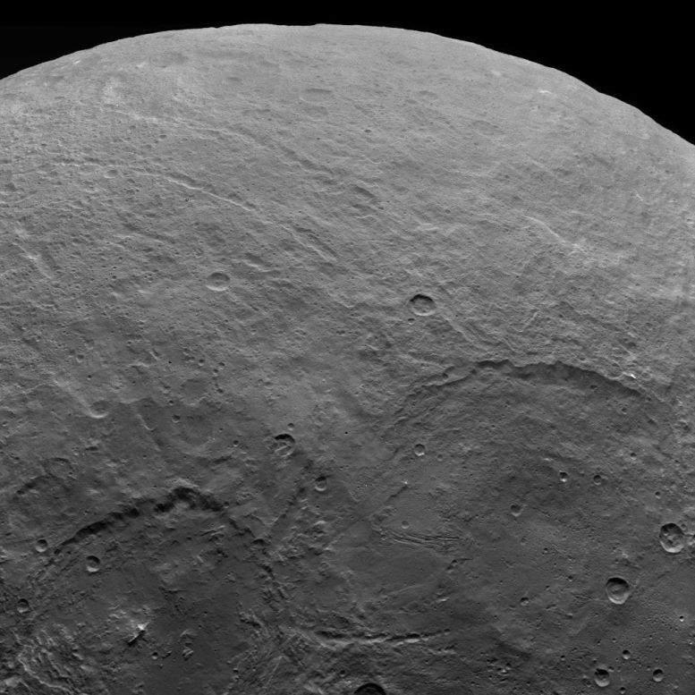 A Variety Of Craters And Other Geological Features On Dwarf Planet Ceres