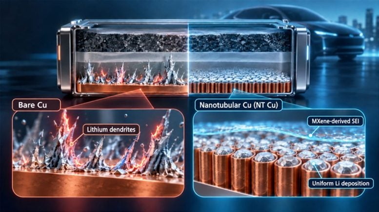 AI Generated Illustration of Graphite Free Anode Free EV Battery