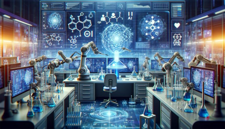 AI Robotic Chemistry Lab Concept