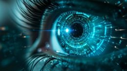 AI Vision Eye Examination Art Concept