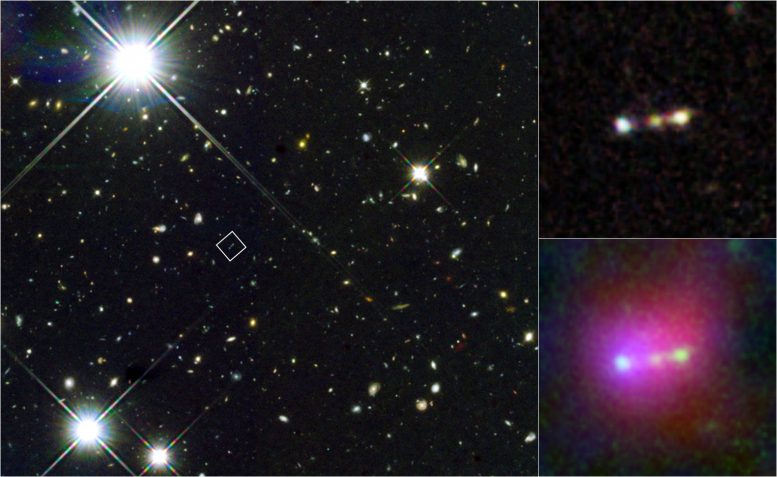 ALMA Views the Merger of Three Young Galaxies