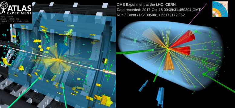 ATLAS CMS Higgs Top Quark Event Displays