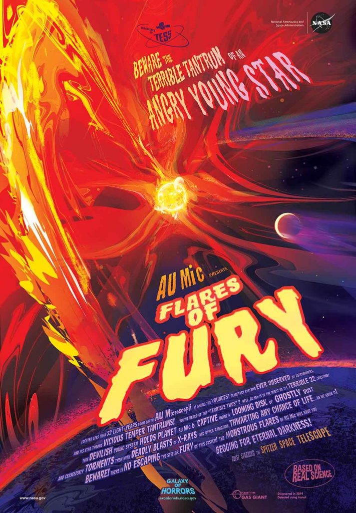 AU Microscopii Flares of Fury Poster