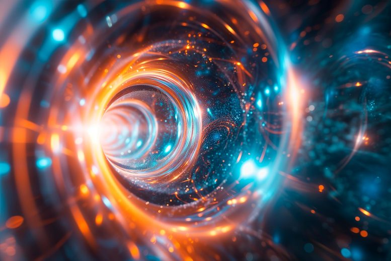 Abstract Astrophysics Physics Tunnel Art Concept