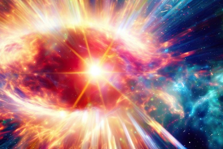 Abstract Astrophysics Supernova Explosion Concept
