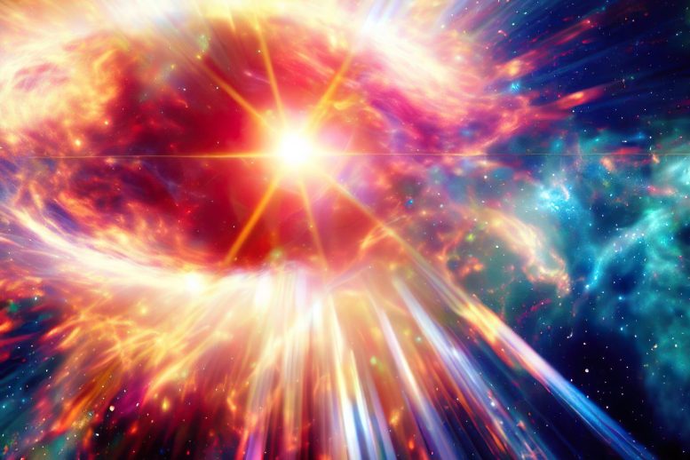 Abstract Astrophysics Supernova Explosion Concept Art
