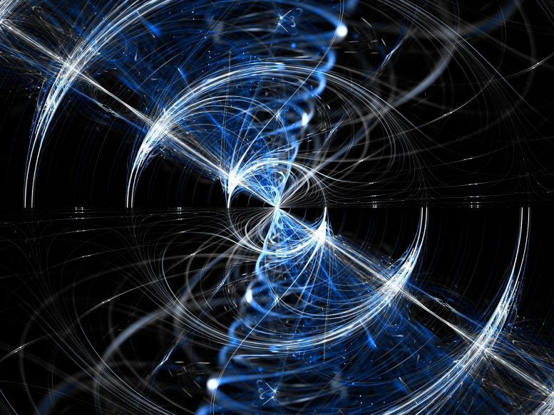 Abstract Futuristic Waves Astrophysics Illustration