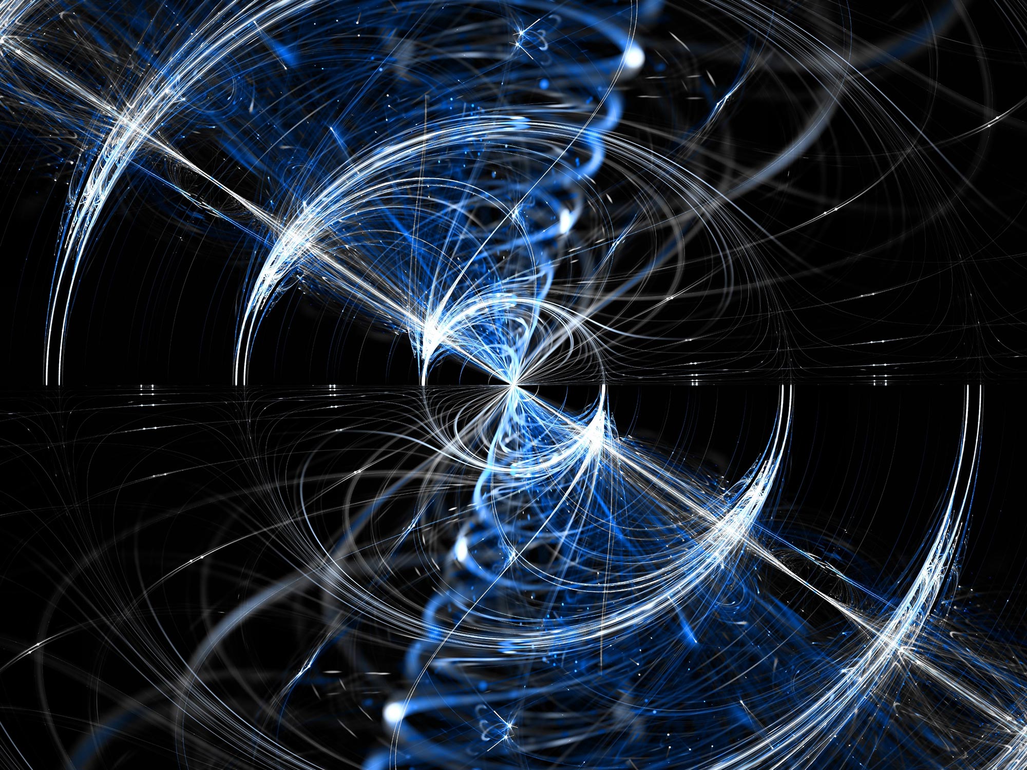 Abstract Futuristic Waves Astrophysics Illustration