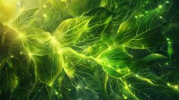 Abstract Photosynthesis Electricity Art Concept