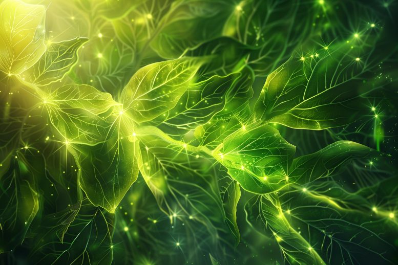 Abstract Photosynthesis Electricity Art Concept