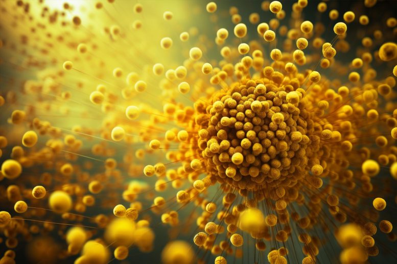 Abstract Pollen Grains Art Concept