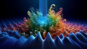 Abstract Protein Waves Art Concept
