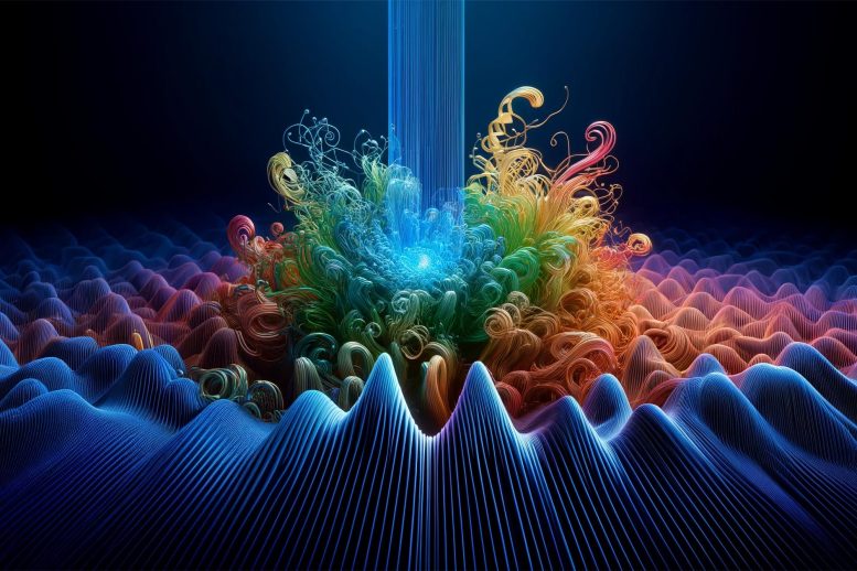 Abstract Protein Waves Art Concept