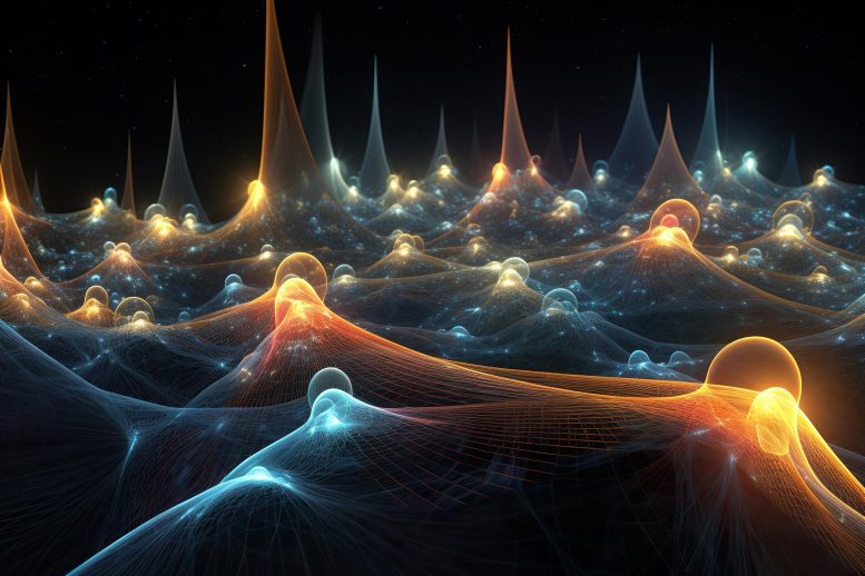 Abstract Quantum Physics Entanglement Art Concept