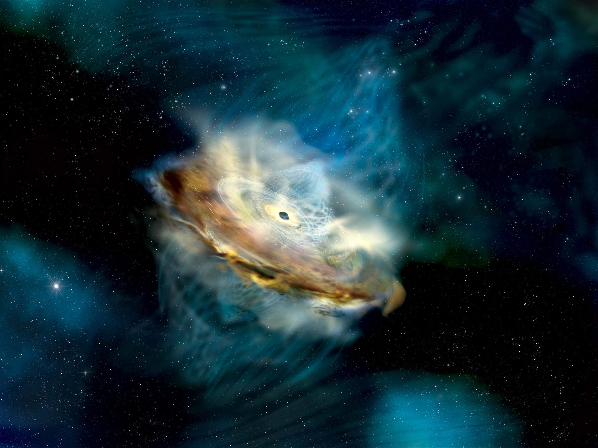 Accretion Disk, Corona, and Supermassive Black Hole of Active Galaxy