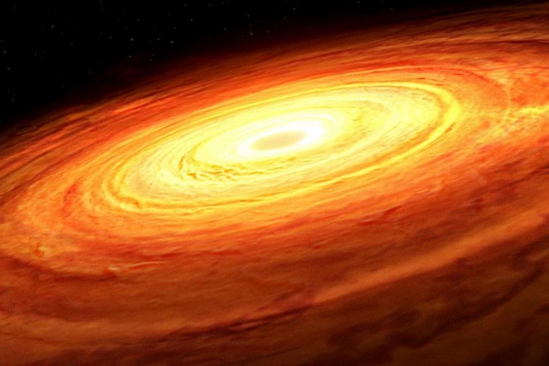 Accretion Disk Rotating Around Supermassive Black Hole