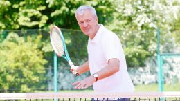 Active Senior Man Tennis Exercise