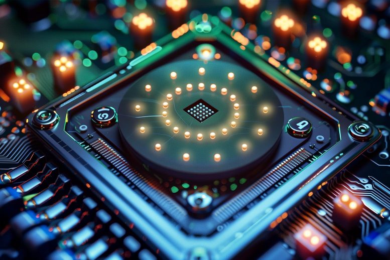 Advanced Circuit Computer Chip Concept Art