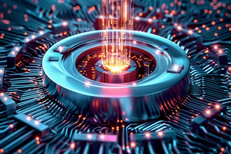 Advanced Electronics Spintronics Art Concept Illustration