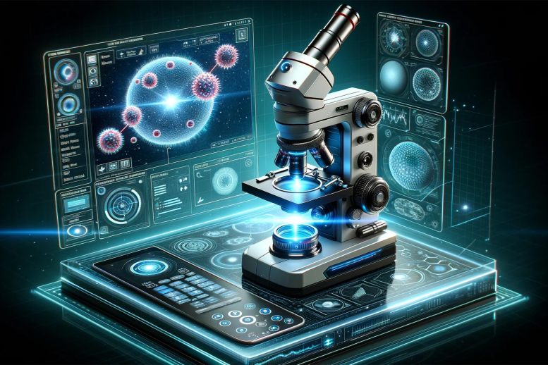 Advanced Microscope Art Concept
