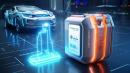 Advanced New Battery Technology Art Concept