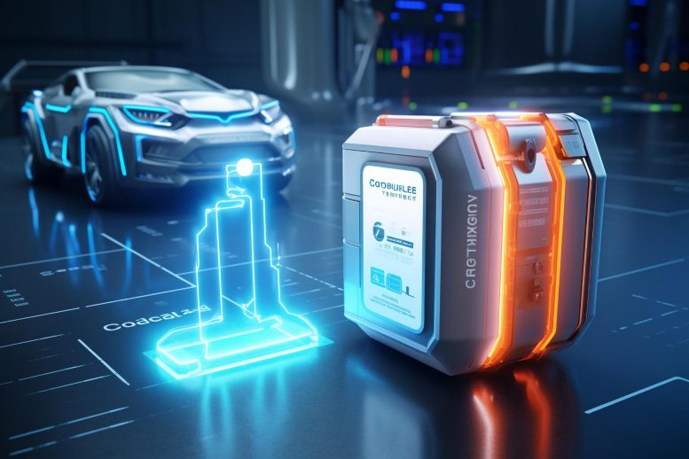Advanced New Battery Technology Art Concept