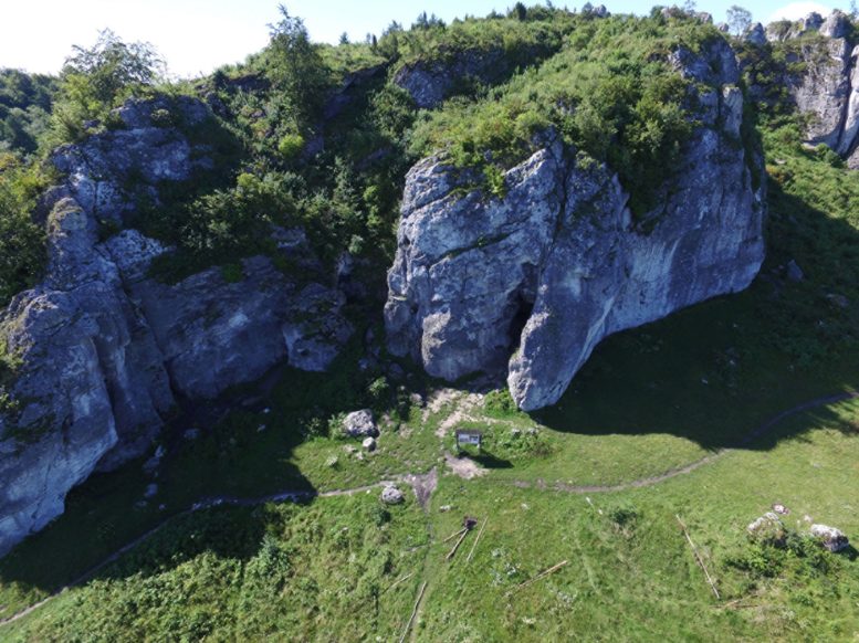 Aerial View of Stajnia Cave