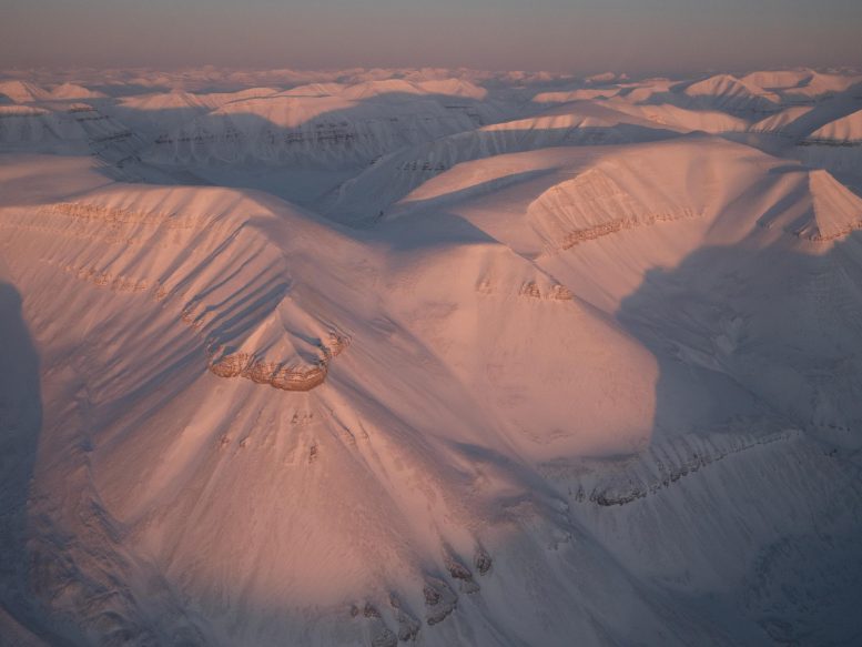 Aerial View of Svalbard&rsquo;s Rugged Landscape